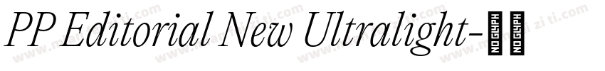 PP Editorial New Ultralight字体转换